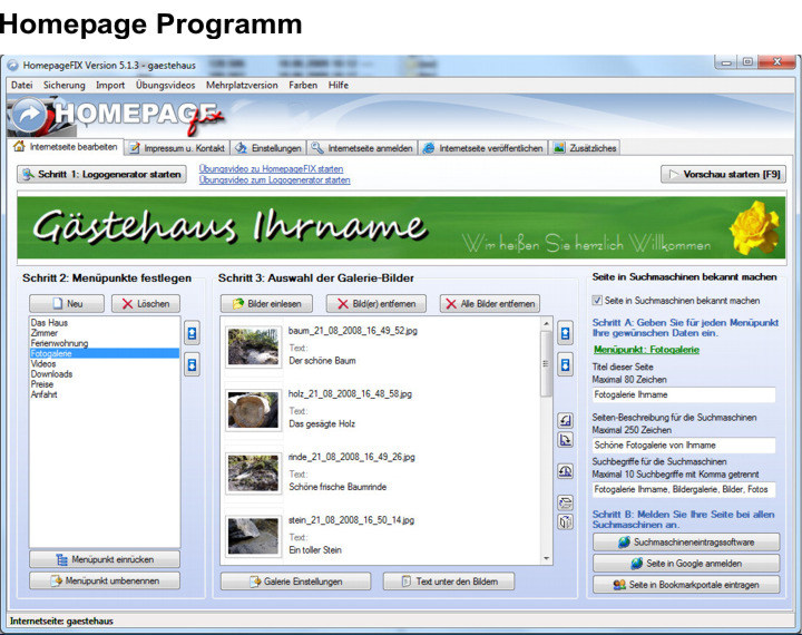 Homepage Programm