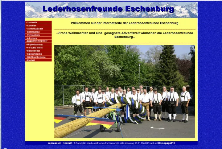 Lederhosenfreunde Eschenburg - eigene Homepage gestalten