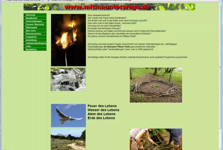 www.mitinaunterwegs.de - eigene Homepage gestalten